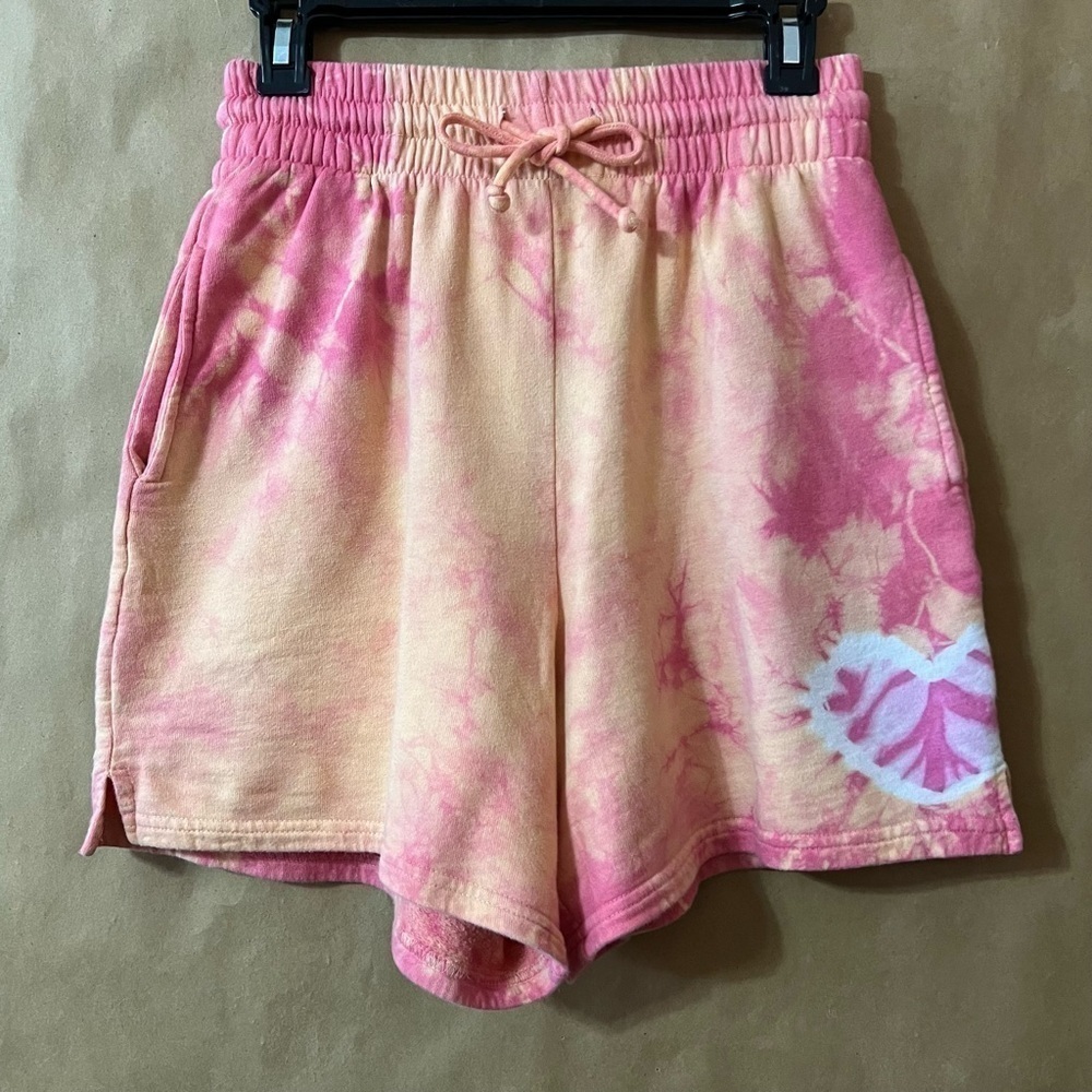Frankies Bikinis Burl Sweatshort Sherbet Tie Dye High Rise Pull-On Shorts Size M
